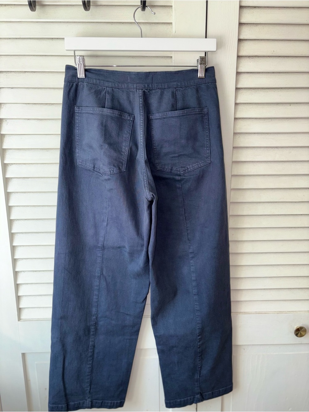 Madewell Emmett Wide Leg Crop Pants Blue High Rise Size 27 - Picture 4 of 6